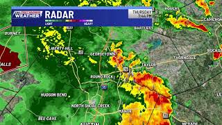 Storms moving into Austin