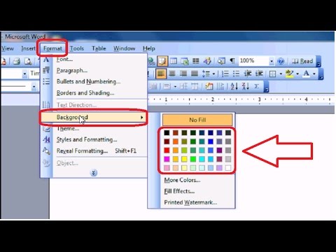 How to Change White Background Color in MS Word 2003, 2007, 2010, 2013, 2016 How to Change White Background Color in MS Word 2003, 2007, 2010, 2013, 2016