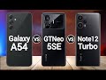 Samsung Galaxy A54 Vs Realme GT Neo 5 SE Vs Redmi Note 12 Turbo