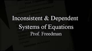 Inconsistent & Dependent Systems MP