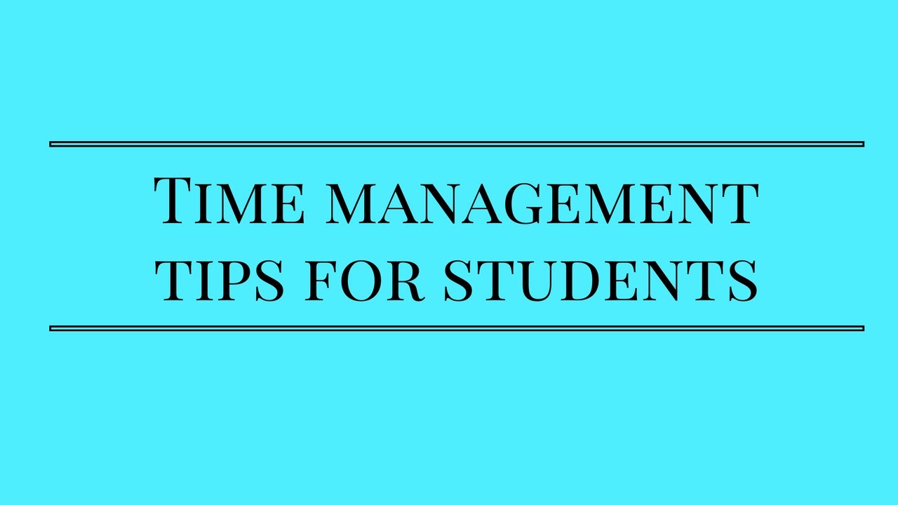 Time Management Tips For Students - YouTube