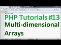 Basic PHP Tutorial 13: Multi-dimensional Array