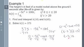 Precalculus- Lesson 4-3 Function Notation: Modeling with Functions