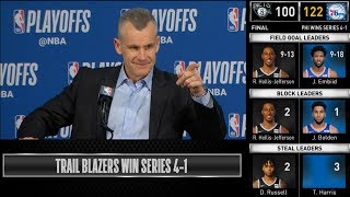 Billy Donovan postgame reaction | Thunder vs Blazers - Game 5 | 2019 NBA Playoffs