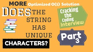 Determine if a string has all unique characters [Cracking the Coding Interview] [BitVector] | Part-3