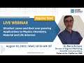 Webinar- Ultrafast Lasers and their ever growing Applications