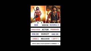 RRR Vs BAHUBALI 2 Movie Comparison । Box Office Collection & Budget Analysis #shorts #rrr #bahubali2