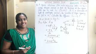 Solved problems on wedge shaped film_( correction: 2nd question convert angle in degree to radian)