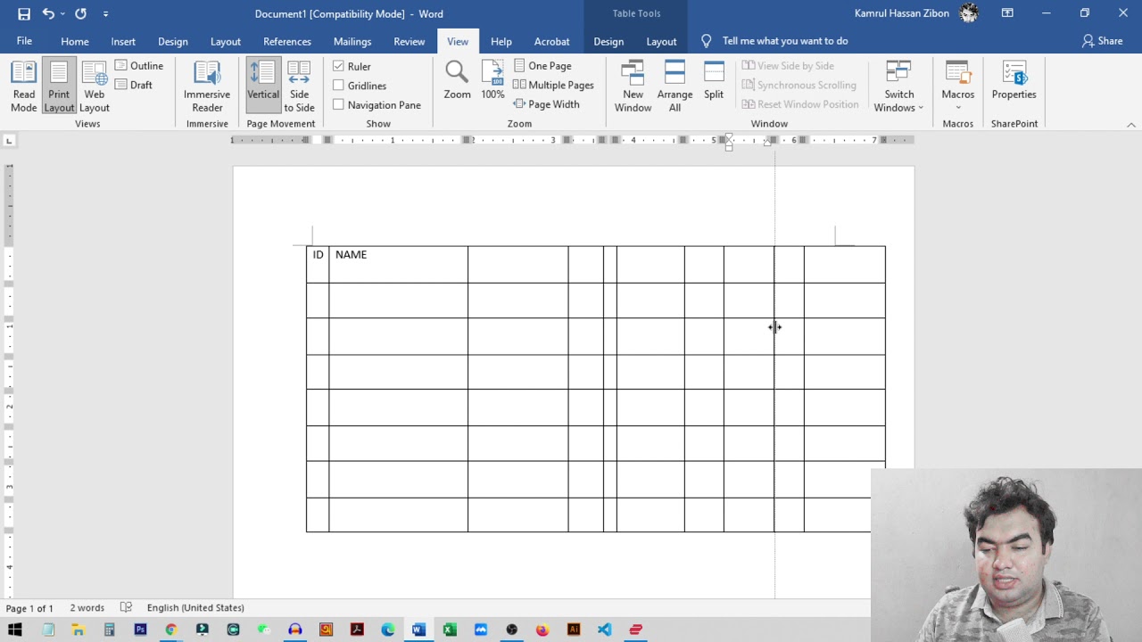 How To Adjust Column Width In Word Table Without Affecting Other Cells ...