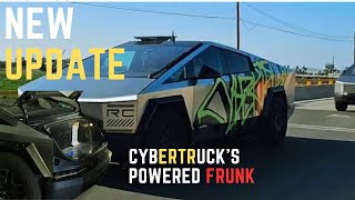 A Closer look at The Tesla Cybertruck’s powered frunk| It's Amazing
