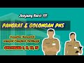 PANGKAT DAN GOLONGAN PNS || JENJANG KARIR PNS