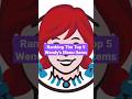 Ranking The Top 5 Wendy's Menu Items #shorts #wendys