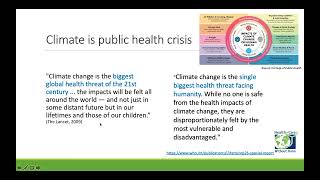 Climate change, health, and health care: How health professionals can help
