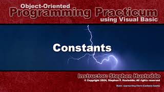 OOP Programming (VB) - 02M - Constants