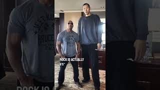 Why does The Rock lie about his height?