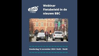 Webinar fietsbeleid in de nieuwe BBC