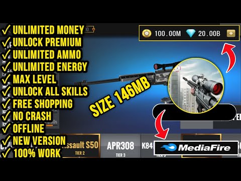 Sniper 3D Mod Menu Apk 2024 – Dinero ilimitado y compras gratis || Desbloqueo premium de energía ilimitada