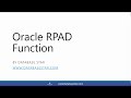 Oracle RPAD Function