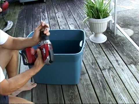 How to drill holes in your worm bin. How to drill holes in your worm bin.