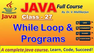 Java While Loop Explained with Examples | Java Beginner's Guide | VMK Code Tutor