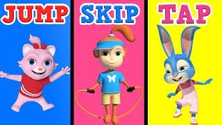 3D Animation Hop a Little Jump a Little Nursery Rhyme for Children with Lyrics | Action Song