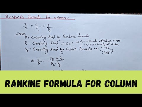 What is the formula of Rankine?