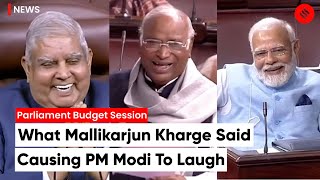 Mallikarjun Kharge's Comment Caused PM Modi & Jagdeep Dhankhar To Laugh | Parliament Session