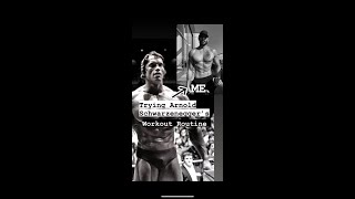 Arnold Schwarzenegger Workout Routine!  I almost Passed Out!!