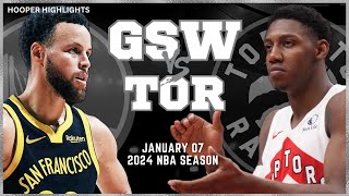 Golden State Warriors vs Toronto Raptors Full Game Highlights | Jan 7 | 2024 NBA Season