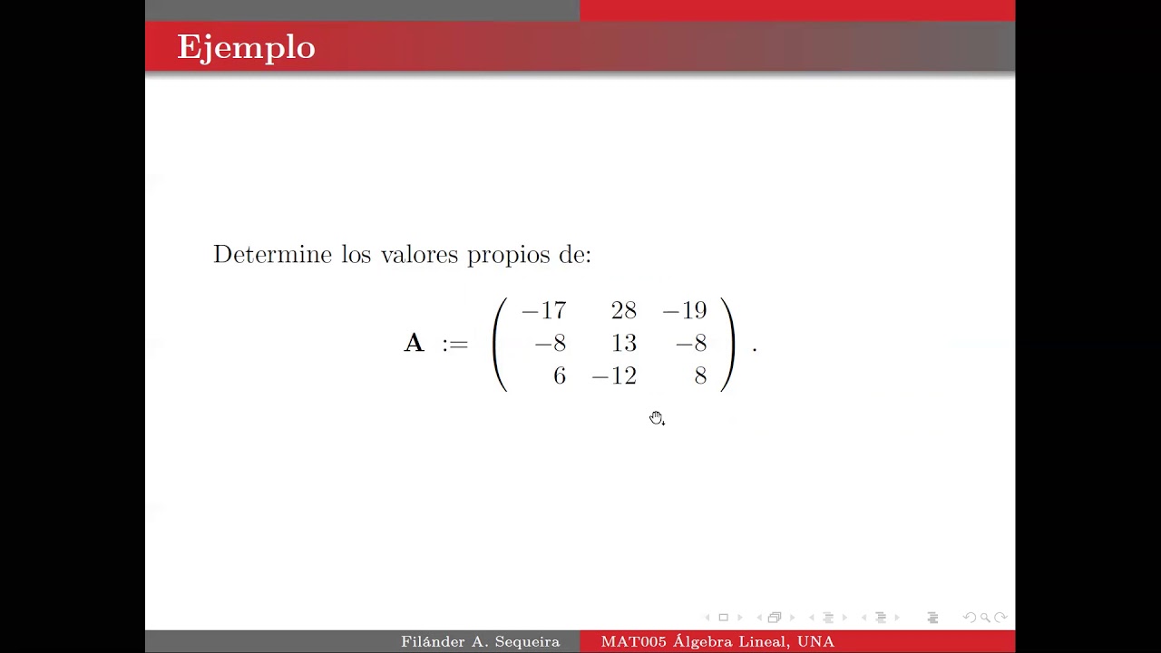 PPT VALORES Y VECTORES PROPIOS. DIAGONALIZACIÓN DE MATRICES CUADRADAS ...