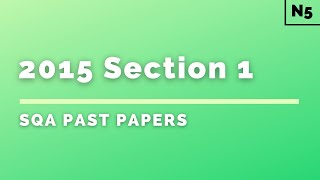 National 5 Physics | SQA Past Papers | 2015 | Section 1 (Multiple Choice)