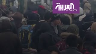حشود من المهاجرين في اندفاع كبير إلى مدينة أدرنة التركية للوصول إلى أوروبا