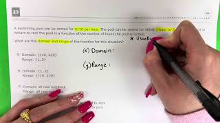 ✌️😄 Domain & Range of a Word Problem // Algebra I STAAR 2024 // 23