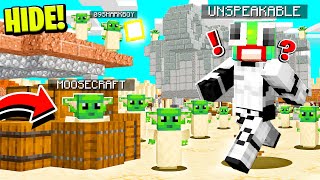 BABY YODA STAR WARS HIDE and SEEK in MINECRAFT! WITH UNSPEAKABLE AND 09SHARKBOY