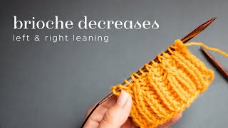 Knitting tutorial: Brioche stitch decreases