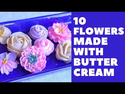 10 Buttercream Flowers 10 Buttercream Flowers