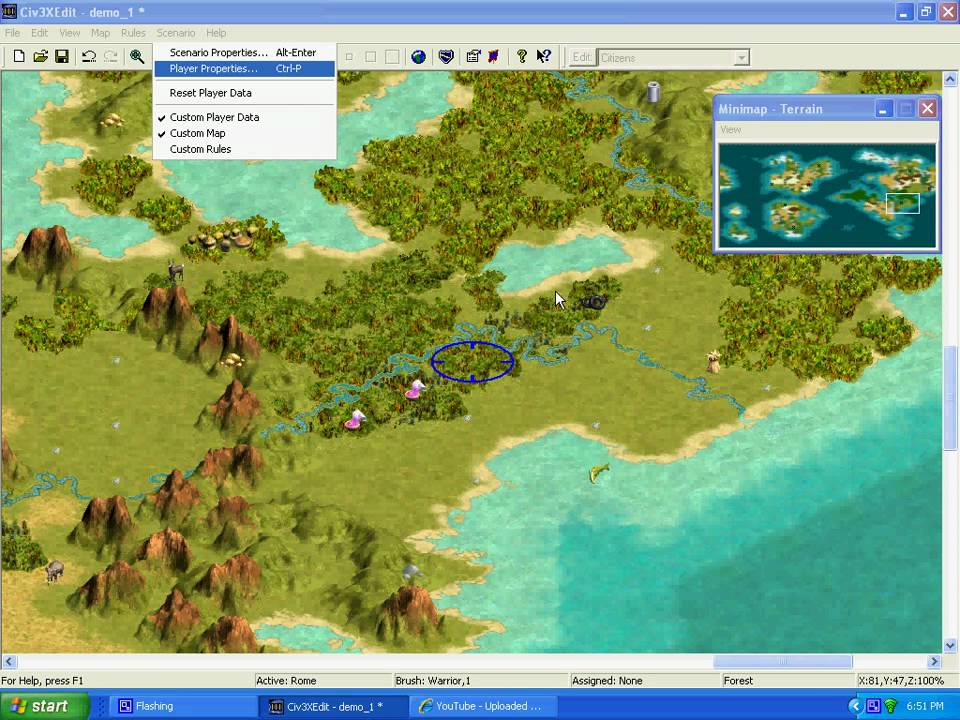 Civilization Iii Scenario Editor Tutorial Part 2 4 Youtube