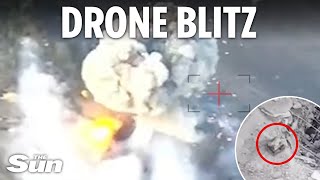 Moment Robot Wars-style Ukrainian suicide drone on wheels blows up bridge to halt Russian onslaught