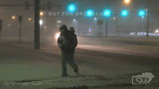 02-22-2026 Toms River, NJ - Heavy Snow, Strong Winds Creating Near Blizzard Conditions, Plow Train!