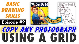 Draw a Copy of ANY Photograph using a GRID! Free Basic Drawing Class #9 (live stream + Q&A)