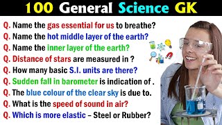 100 General Science Quiz General Knowledge Questions and Answers | Science GK | Science GK Questions