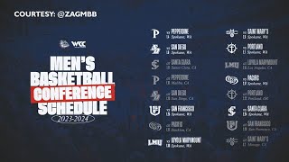 Gonzaga Men's Basketball 23-24 conference schedule released