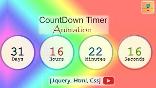 Countdown Timer | HTML CSS JQUERY | Learn Using JQuery