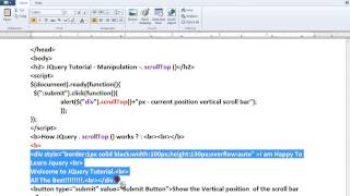SCROLLTOP METHOD JQUERY DEMO