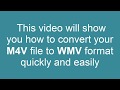 How to Convert M4V to WMV