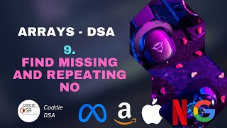 Repeat and Missing Number Array | InterviewBit