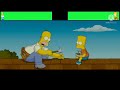 The Simpsons Movie (2007) Homer Simpson Vs Bart With Healthbars