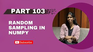 Part 103: Random Sampling in NumPy | Python Tutorial 🎯
