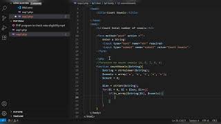 PHP Program to count vowels #php #youtube #youtubeshorts #coding #shortsfeed #video