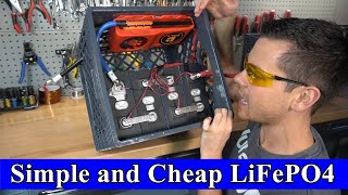 Cheapest LiFePO4 Battery Build on the Planet: Milk Crate 12V 280Ah!